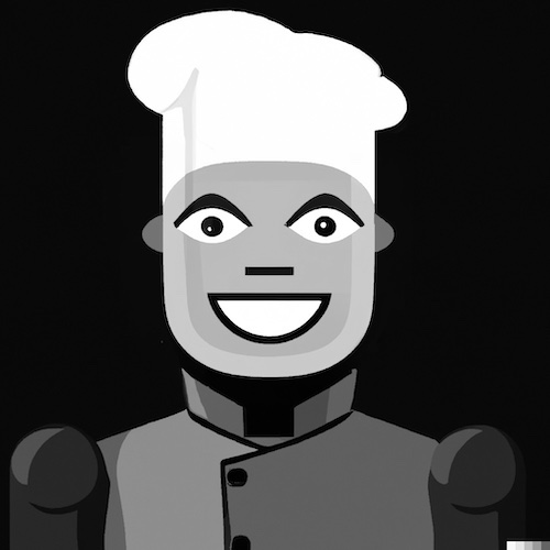 Friendly green robot chef logo for ChefGPT